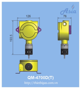 CẢM BIẾN KHÍ ĐỘC PHÒNG NỔ QM-4700D(T)